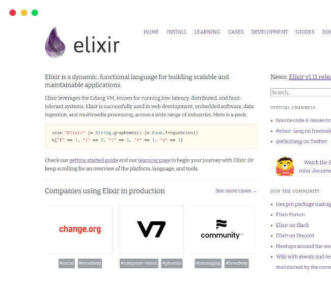 elixir website